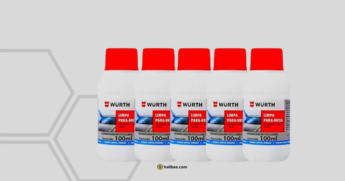 5 Unidades Limpador de Parabrisa Líquido Para Reservatório do Carro 100ml Wurth hallbee_5-unidades-limpador-parabrisa-liquido-reservatorio-carro-100ml-wurth