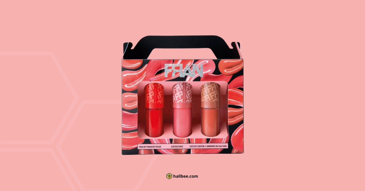 Kit Gloss - Franciny Ehlke - Glosslicious - Trio de Gloss: Brilho e Estilo em Um Só Kit hallbee_Kit-Gloss-Franciny-Ehlke-Glosslicious-Trio-de-Gloss