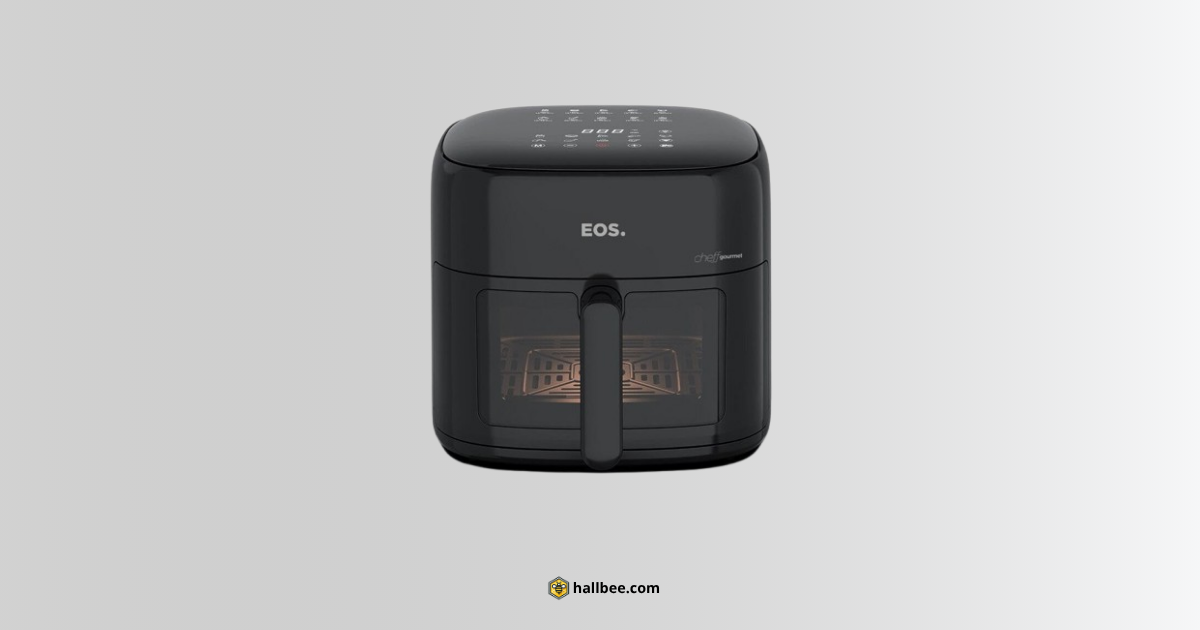 fritadeira sem oleo air fryer eos chef gourmet 6 2 litros compacta digital preto