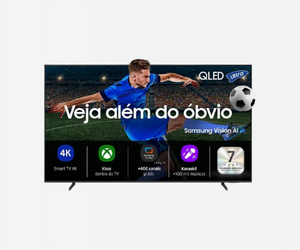 O Veredito sobre a Samsung Vision TV 43" QEF1 2025 e a Promessa de 7 Anos 3 A Samsung Vision AI TV 43" QLED 4K QEF1 2025 combina cores Pantone e Processador Q4 AI. Análise técnica do desempenho e longevidade prometida.